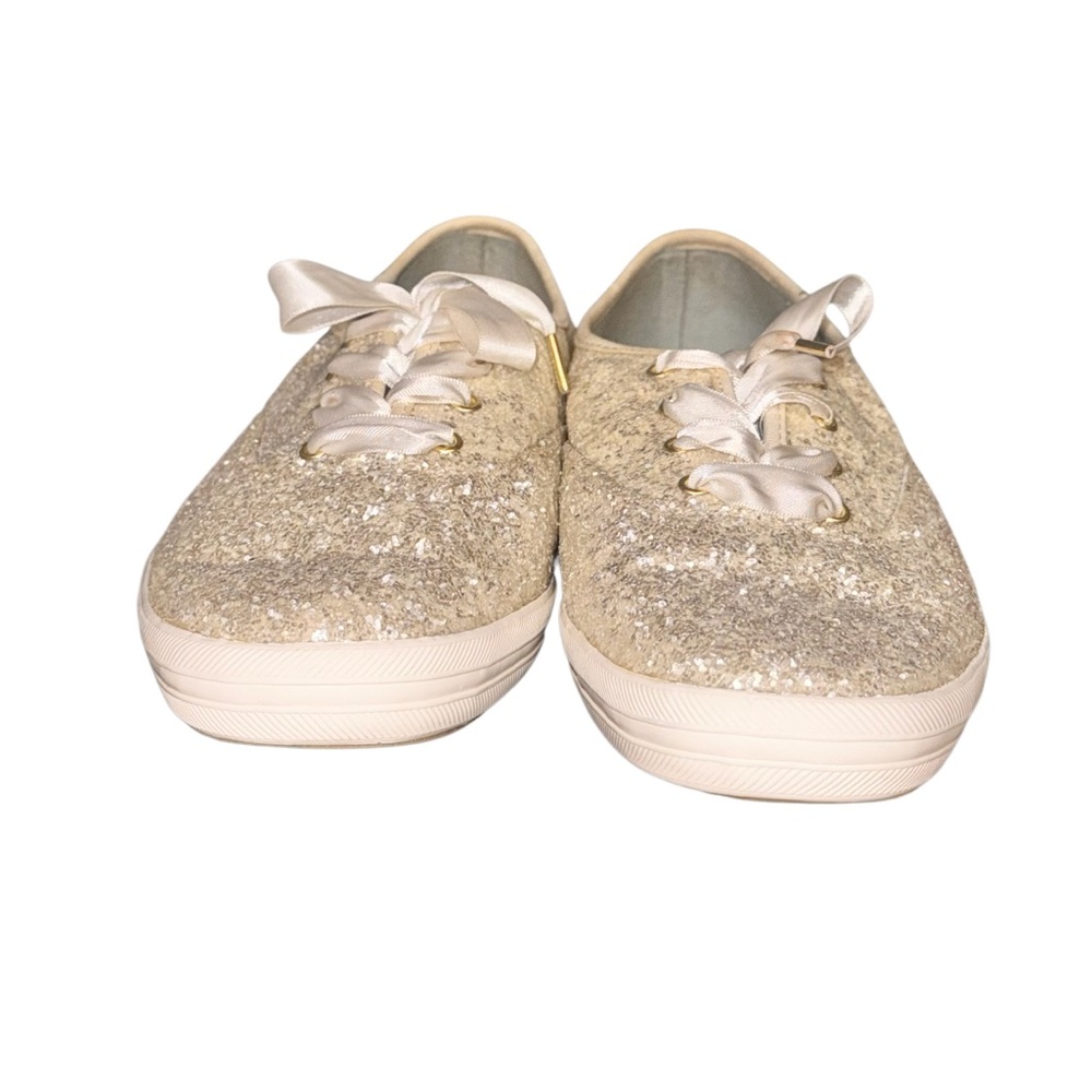 KATE SPADE gold glitter KEDS women’s sneakers TENNIS SHOES size 9.5 - Picture 11 of 17